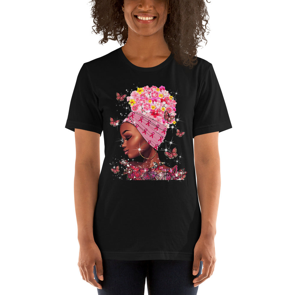 BREAST CANCER AWARENESS BUTTERFLIES Short-Sleeve Unisex T-Shirt T&L Fashions Boutique