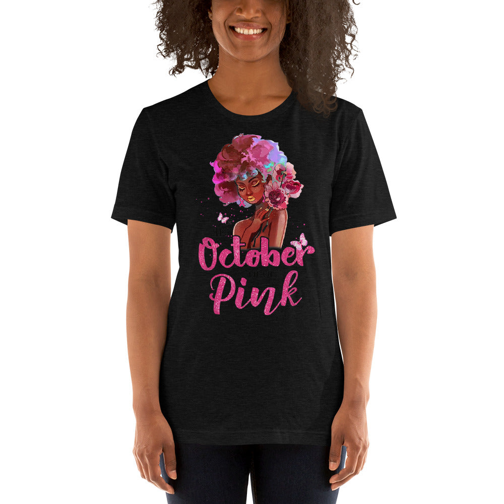 BREAST CANCER AWARENESS OCTOBER PINK Short-Sleeve Unisex T-Shirt T&L Fashions Boutique