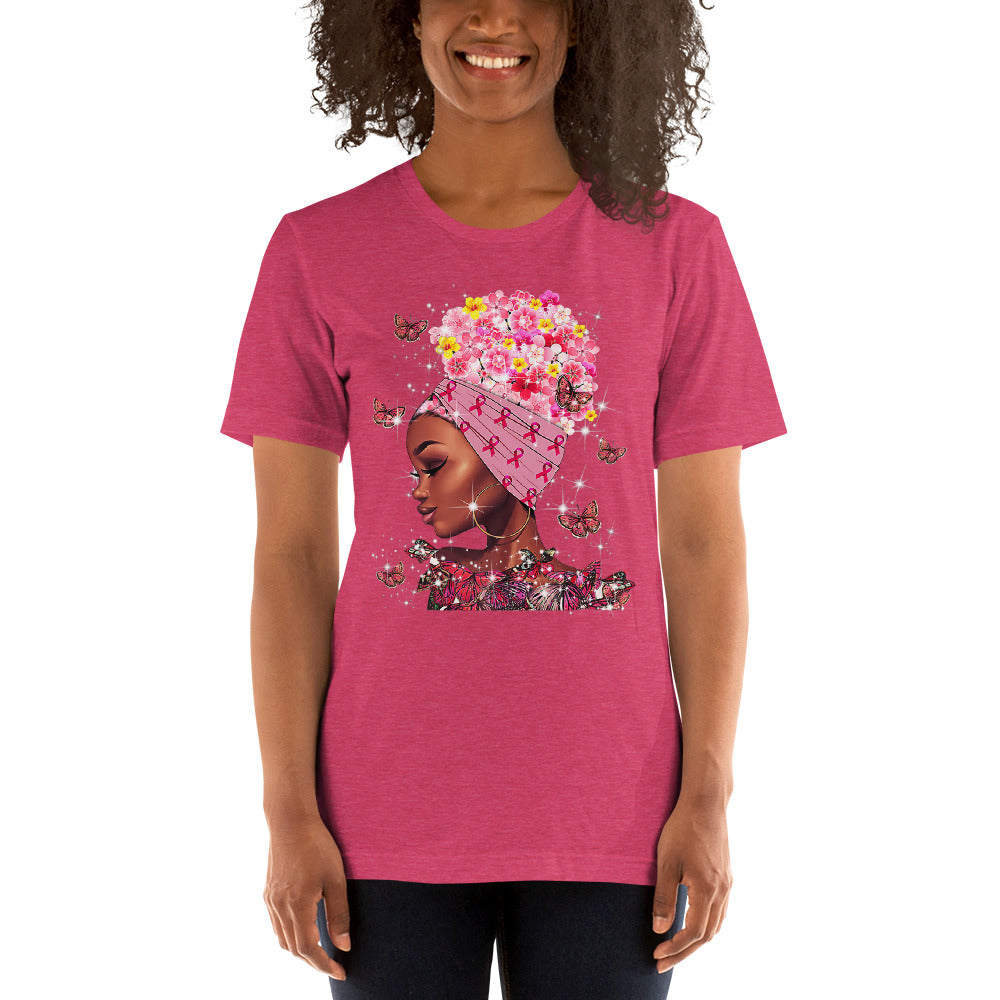 BREAST CANCER AWARENESS BUTTERFLIES Short-Sleeve Unisex T-Shirt T&L Fashions Boutique