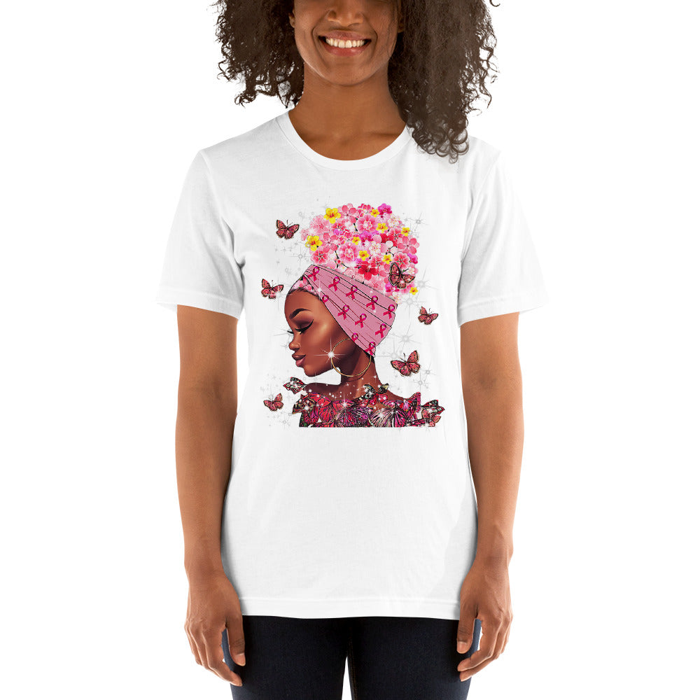 BREAST CANCER AWARENESS BUTTERFLIES Short-Sleeve Unisex T-Shirt T&L Fashions Boutique