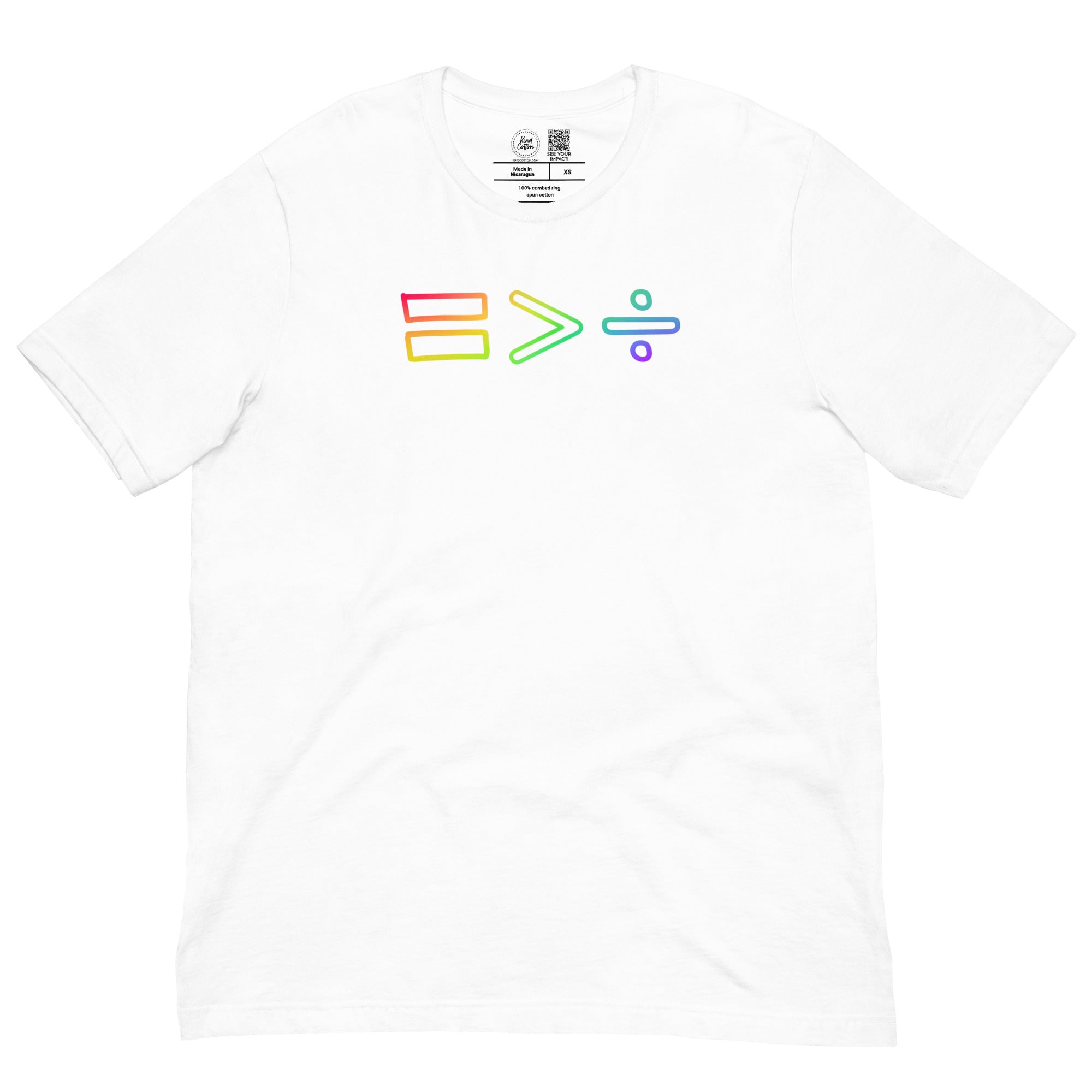 Equality Greater Than Division Classic Tee Kind Cotton
