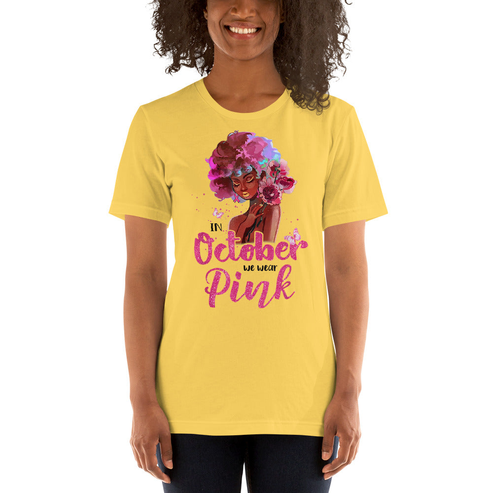 BREAST CANCER AWARENESS OCTOBER PINK Short-Sleeve Unisex T-Shirt T&L Fashions Boutique