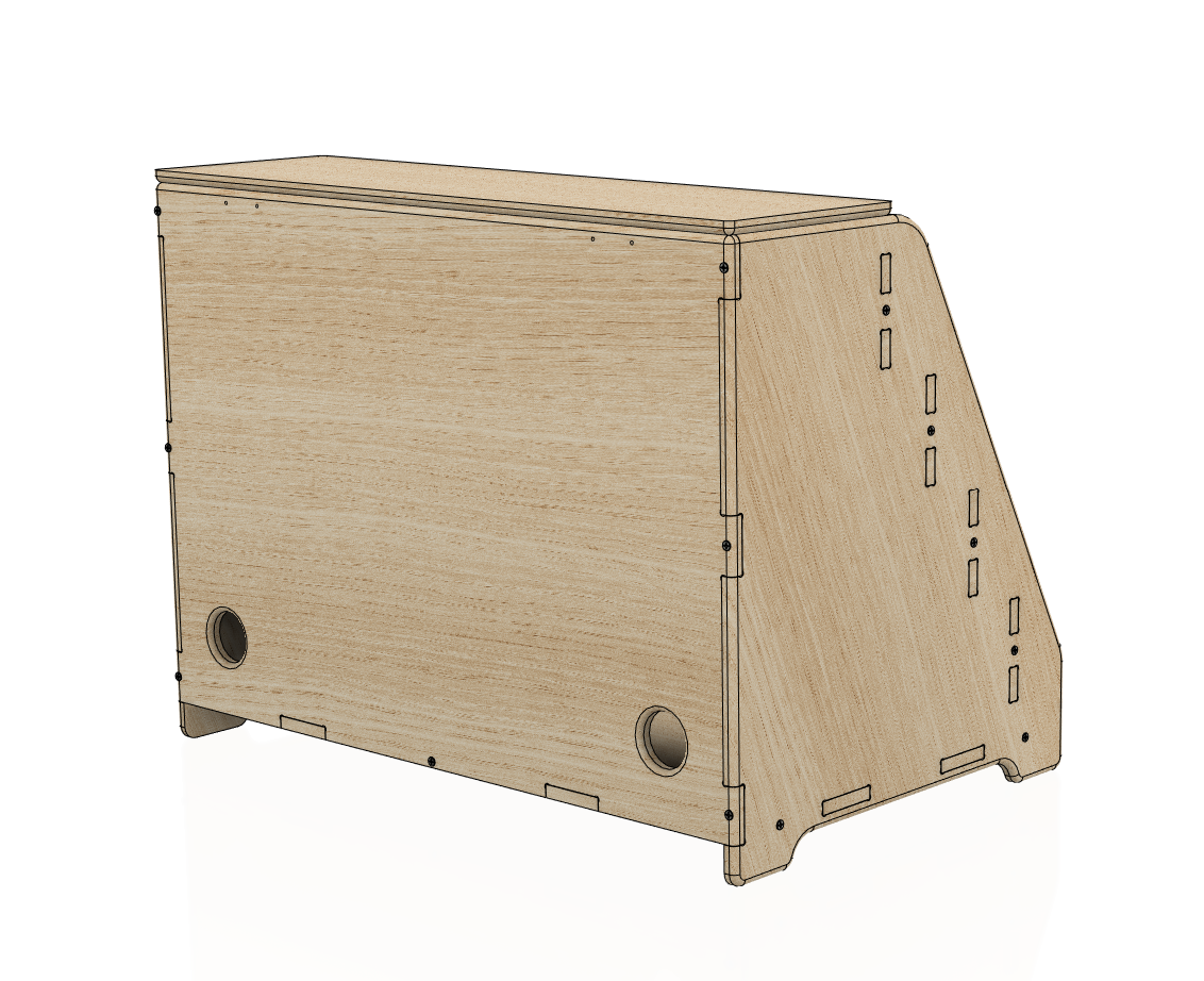 TOMIBOY- Bookshelf with Hidden Storage Bush Acres