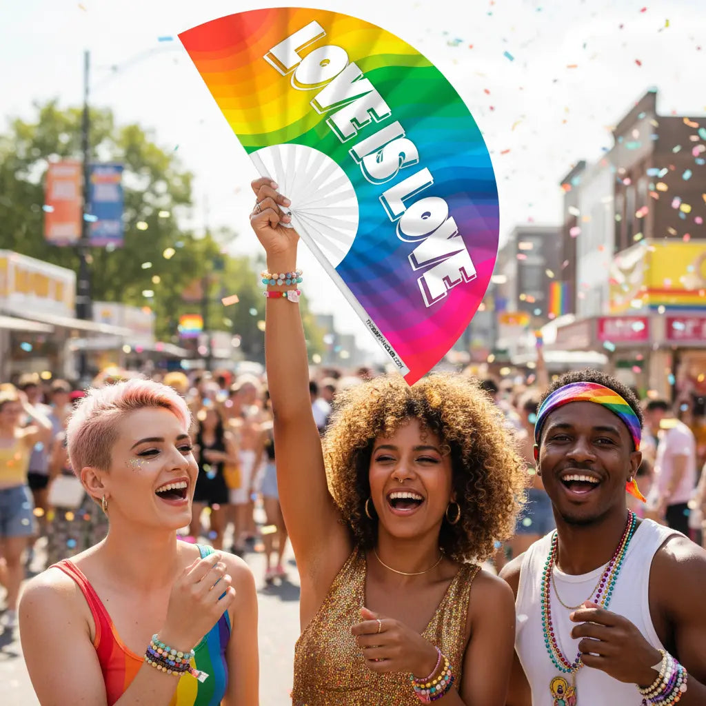 Love Is Love Rainbow Fan The Gay Fan Club
