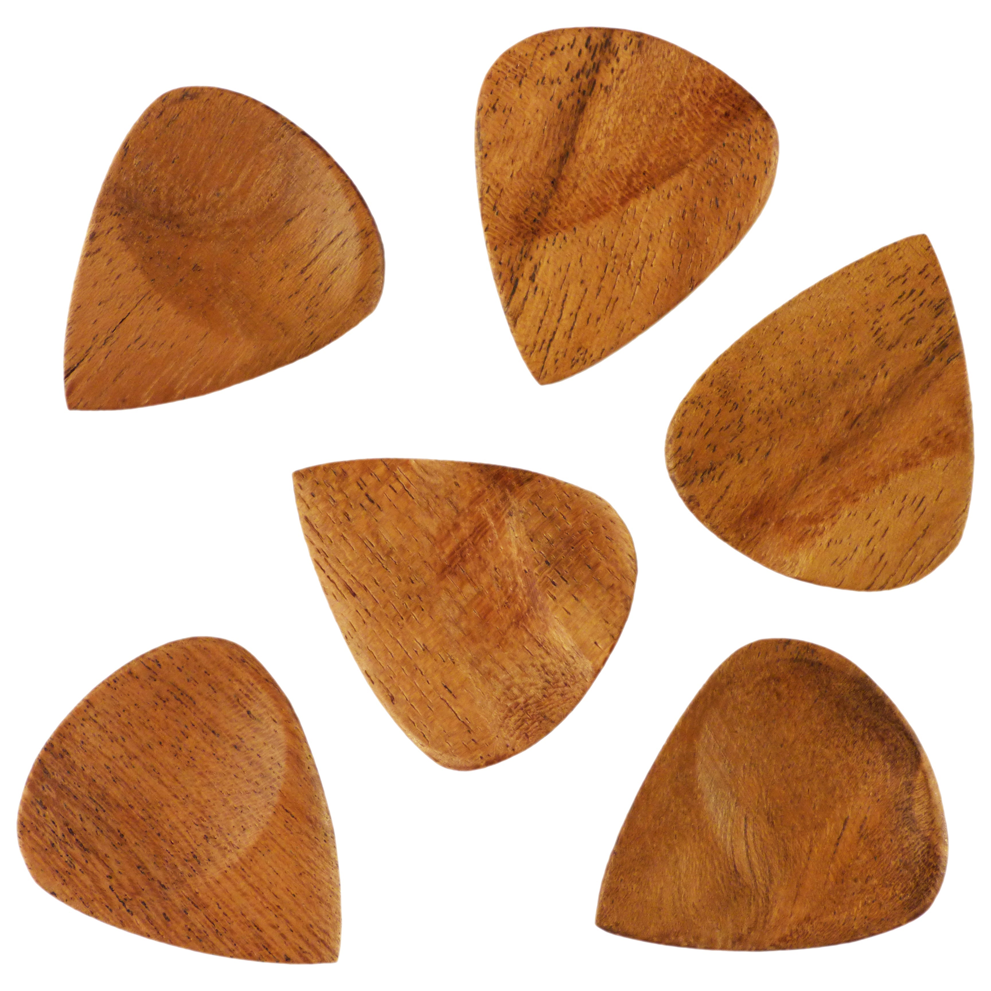 Acacia Wood Guitar Or Bass Pick - 3.0 mm Ultra Heavy Gauge - 351 Groove Shape - Natural Finish Handmade Specialty Exotic Luxury Plectrum Exotic Plectrums