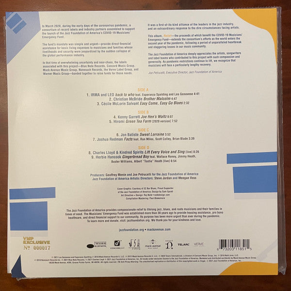 Relief A Benefit For The Jazz Foundation Of America's Musician's Emergency Fund | Mint (M) Mint (M) Love Vinyl Records
