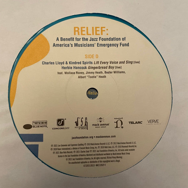 Relief A Benefit For The Jazz Foundation Of America's Musician's Emergency Fund | Mint (M) Mint (M) Love Vinyl Records