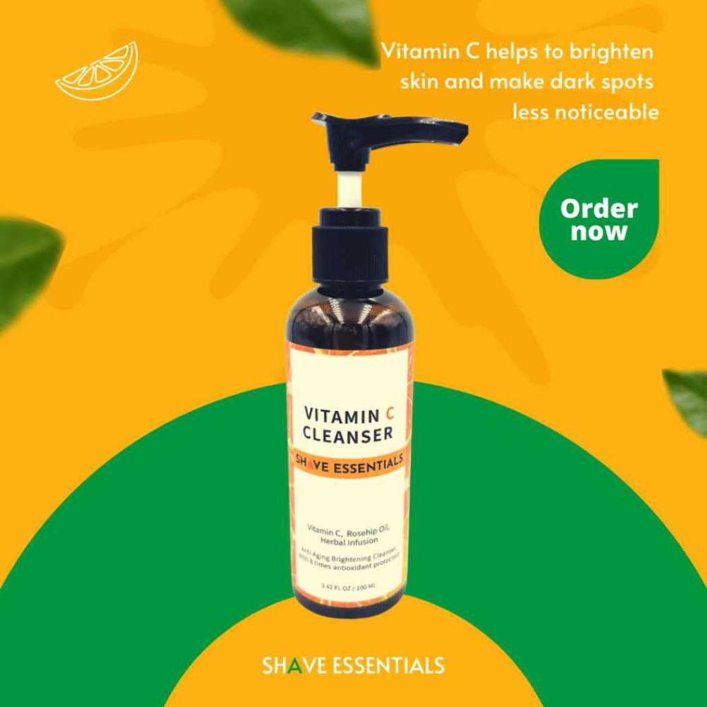Gentle Vitamin C Facial Cleanser for Anti-Aging Skincare Shave Essentials