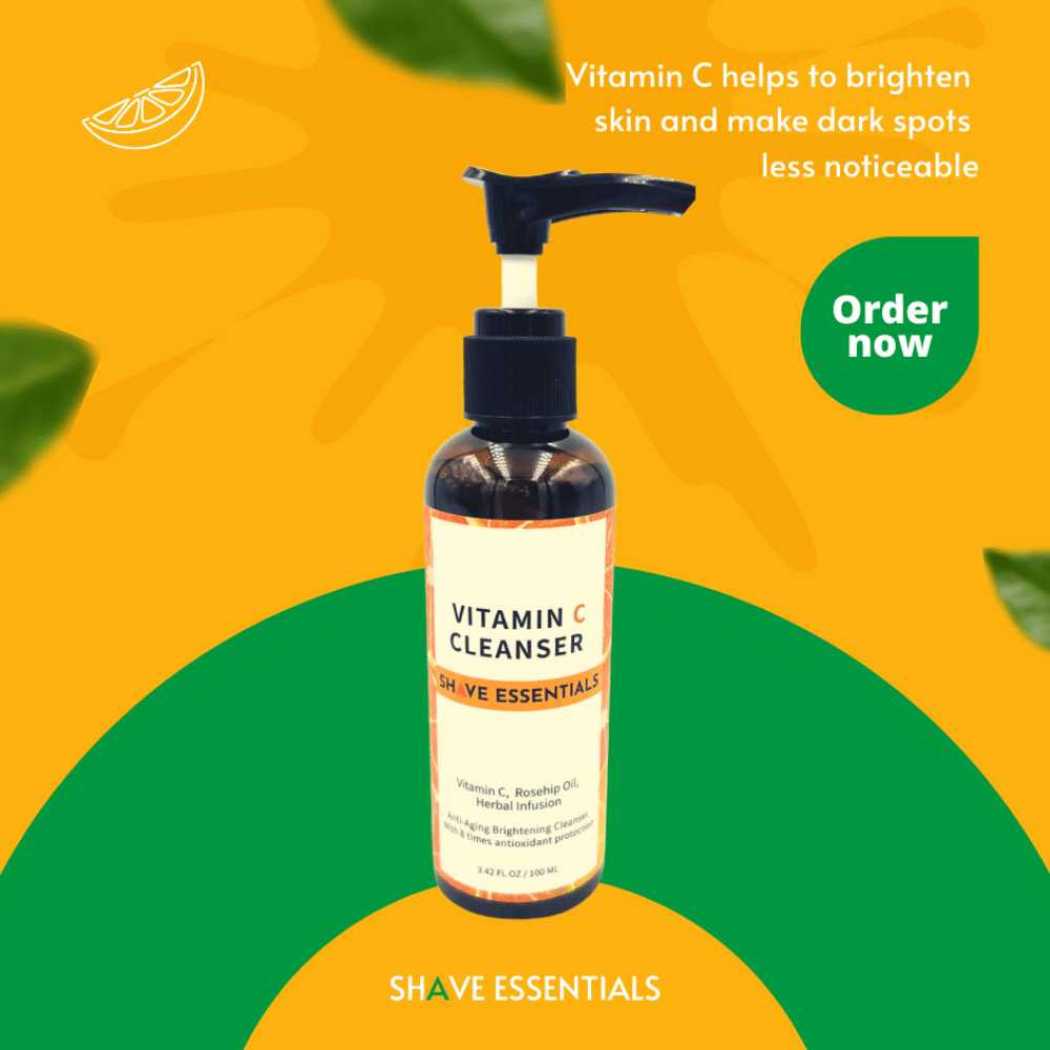 Gentle Vitamin C Facial Cleanser for Anti-Aging Skincare Shave Essentials