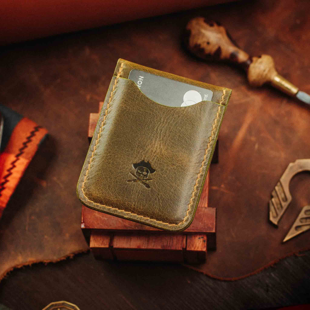 Leather Velcro Wallet - Voyager v2 | Patch Display Card Holder | EDC Pirate Goods