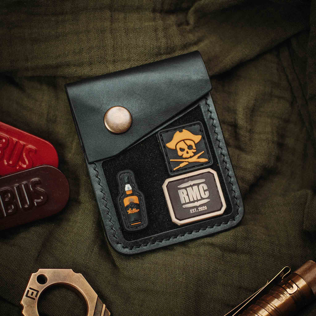 Leather Velcro Wallet - Voyager v2 | Patch Display Card Holder | EDC Pirate Goods