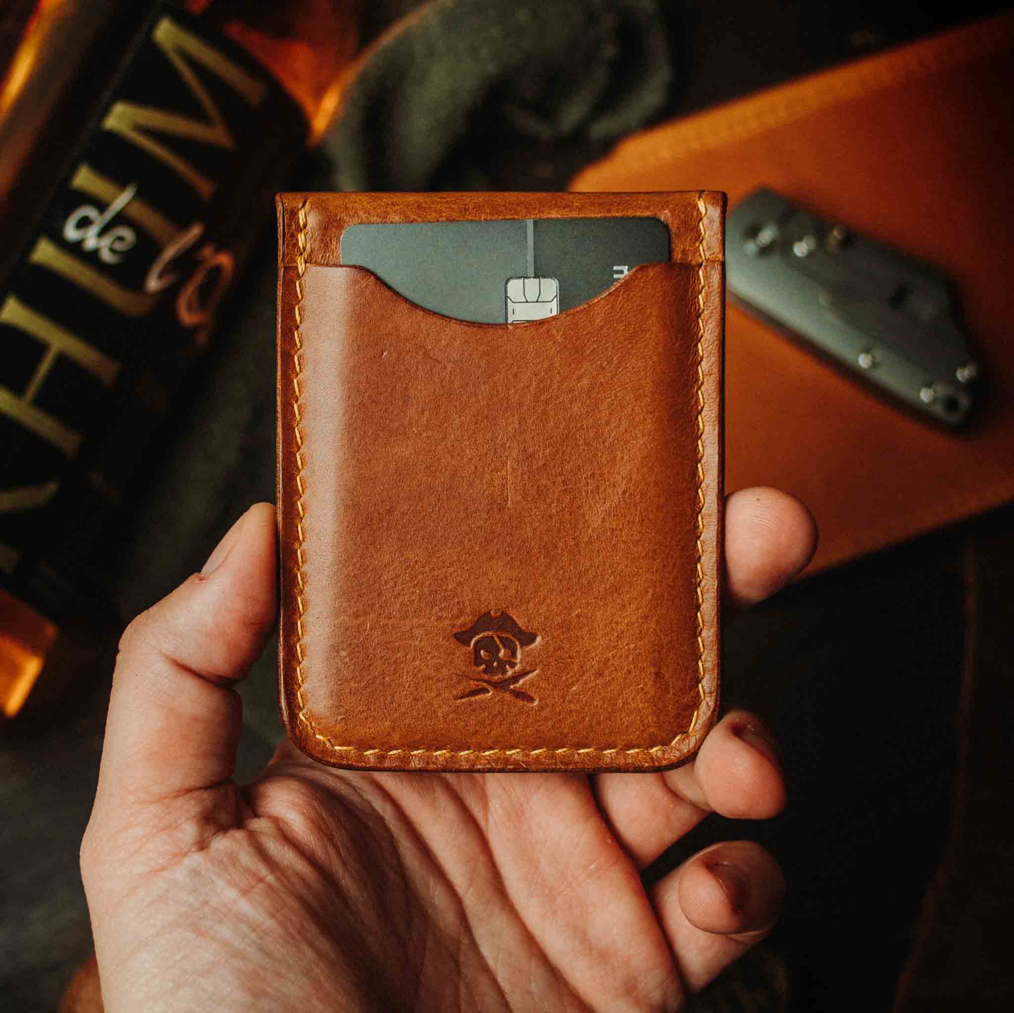 Leather Velcro Wallet - Voyager v2 | Patch Display Card Holder | EDC Pirate Goods