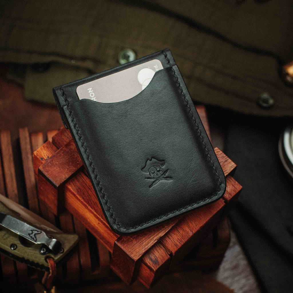 Leather Velcro Wallet - Voyager v2 | Patch Display Card Holder | EDC Pirate Goods
