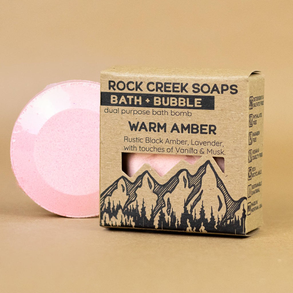 Bath Bomb in Warm Amber Rock Creek Soaps