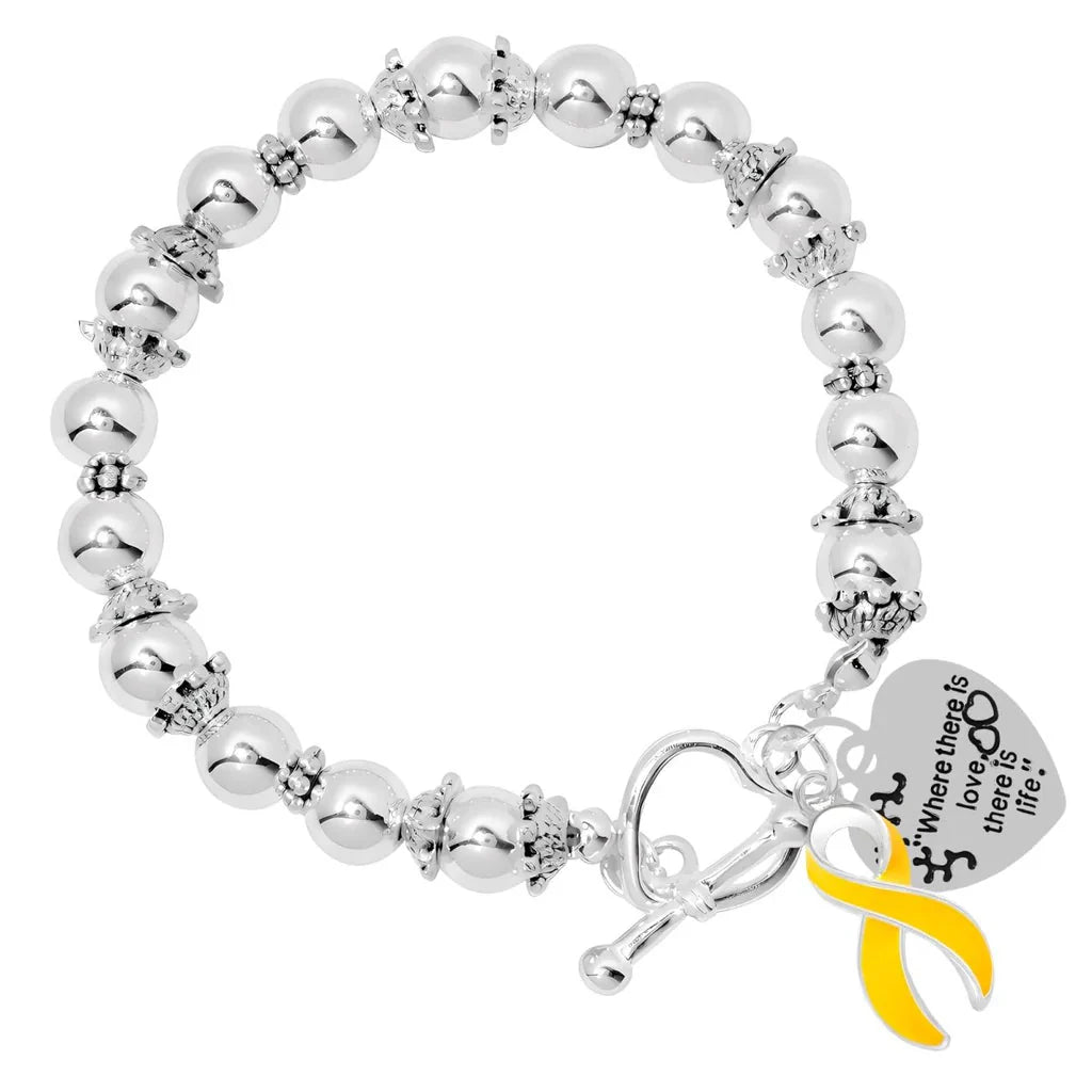 Where There is Love Gold Ribbon Bracelets The Awareness Company