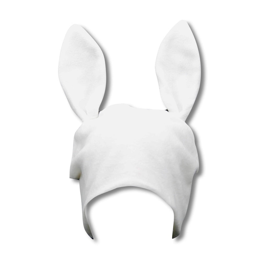 White Fleece Bunny Beanie | Playful and Cozy Winter Accessory plushtrap