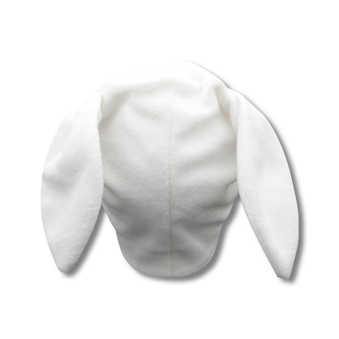 White Fleece Bunny Beanie | Playful and Cozy Winter Accessory plushtrap