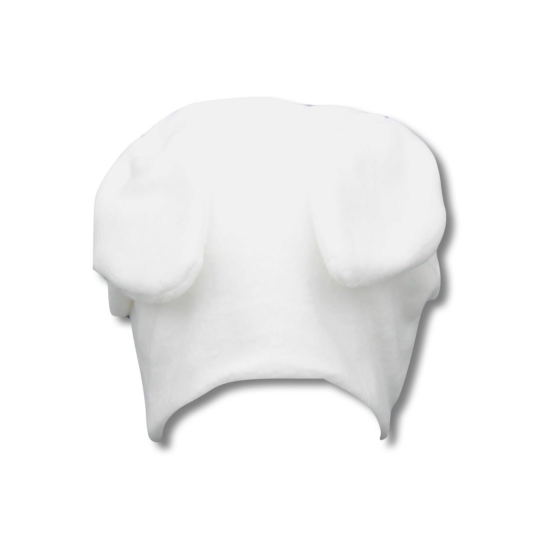White Fleece Bunny Beanie | Playful and Cozy Winter Accessory plushtrap