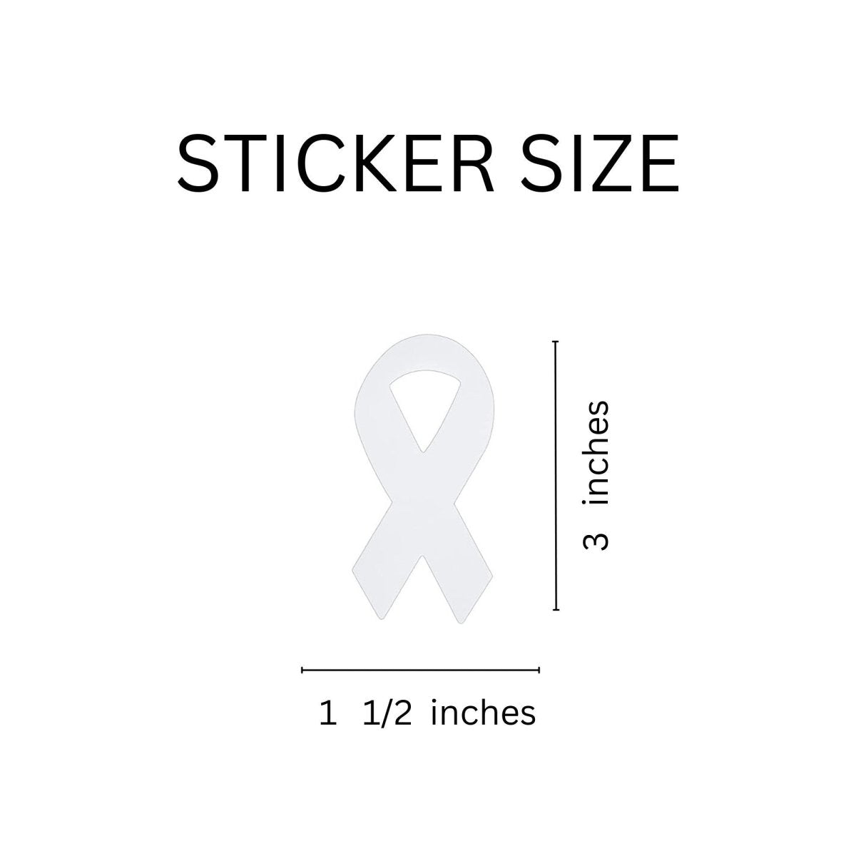 White Ribbon Awareness Stickers (250 per Roll) The Awareness Company