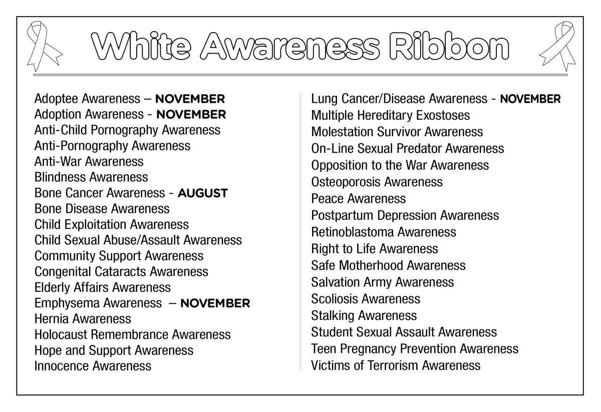 White Silicone Bracelets The Awareness Company