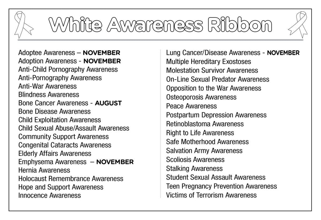 White Silicone Bracelets The Awareness Company