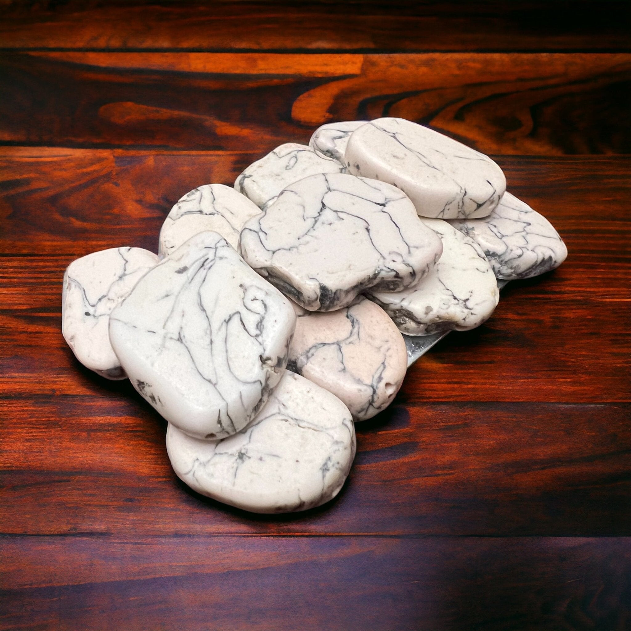 White Turquoise Slab Belt Buckle-Medium Cowhide and Conchos