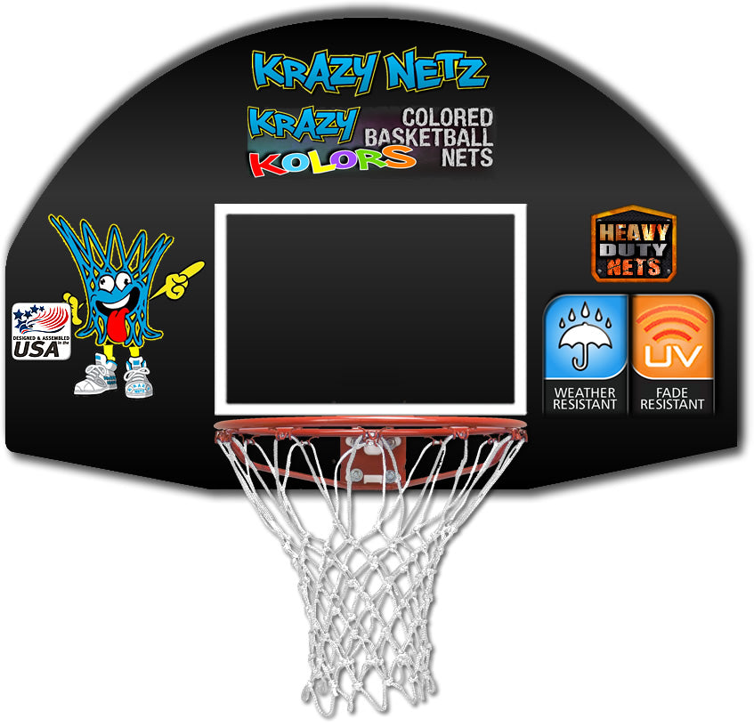 Krazy Netz Heavy Duty Brilliant White Basketball Rim Net Krazy Netz & Patchez