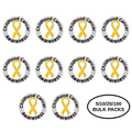 5/10/25/100 Pack Childhood Cancer Awareness Ribbon Pins The Awareness Company