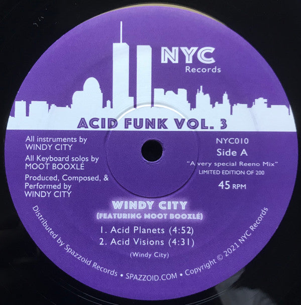 Windy City (4) , Featuring Moot Booxlé - Acid Funk, Vol. 3 | Mint (M) Generic Love Vinyl Records