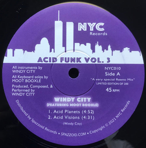 Windy City (4) , Featuring Moot Booxlé - Acid Funk, Vol. 3 | Mint (M) Generic Love Vinyl Records