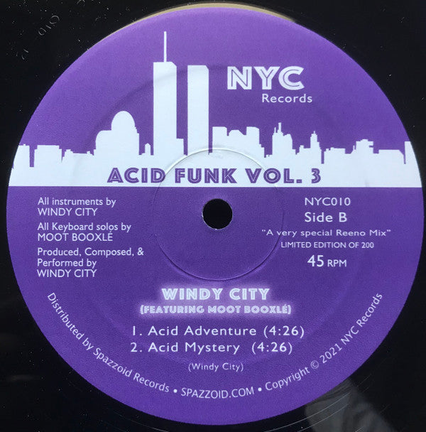 Windy City (4) , Featuring Moot Booxlé - Acid Funk, Vol. 3 | Mint (M) Generic Love Vinyl Records
