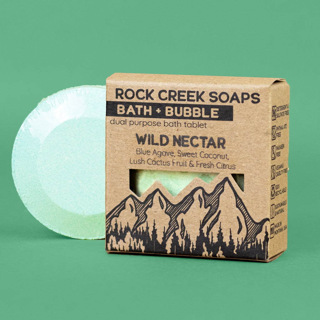 Bath Bomb in Wild Nectar Rock Creek Soaps