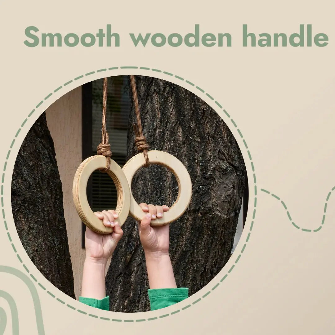 Wooden gymnastic rings for kids Goodevas B2B