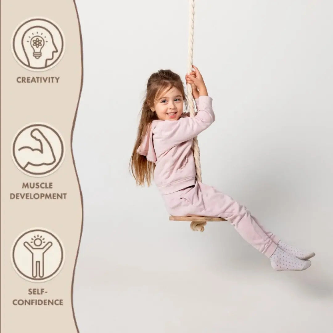 Wooden rope swing for kids Goodevas B2B