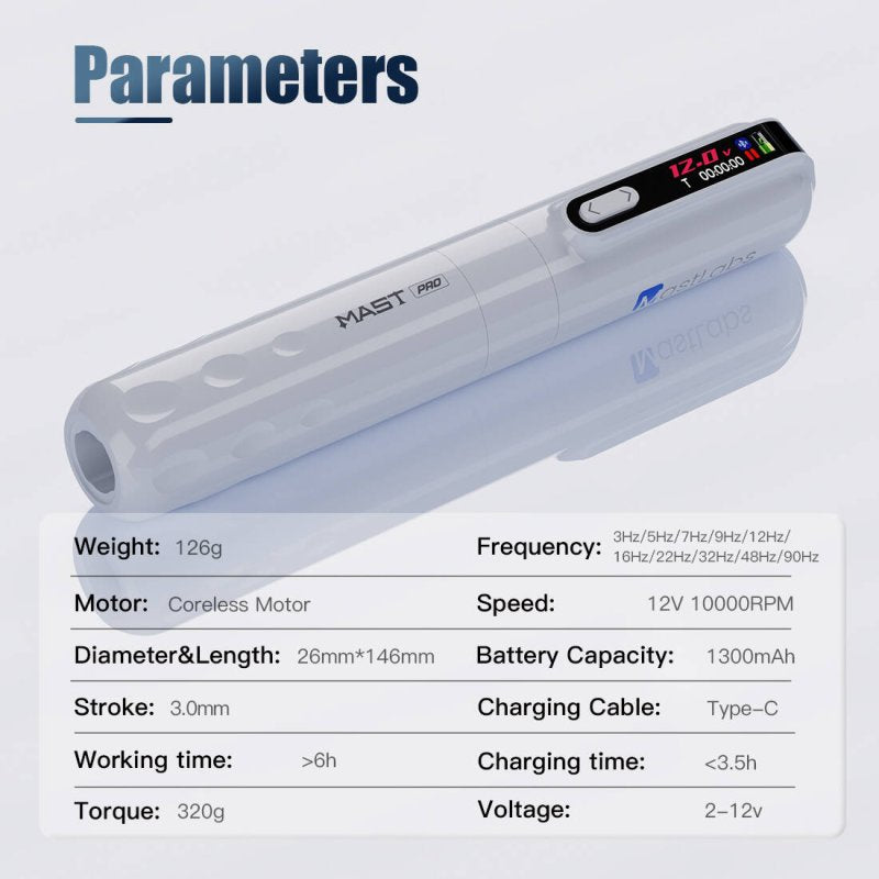 Dragonhawk Wireless Tattoo Pen Machine With 3.0MM Stroke Bluetooth Verison | Mast Y22 Pro INKSOULSUPPLY.COM