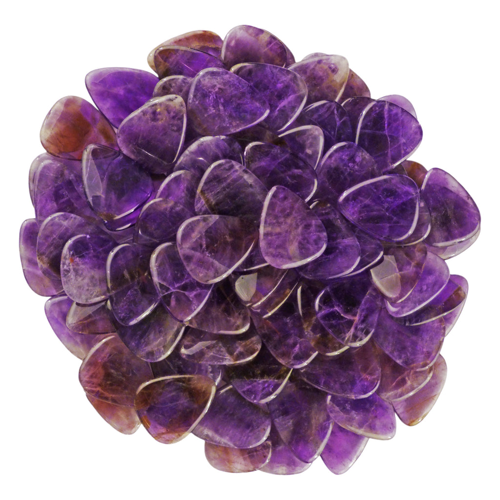 Amethyst Stone Guitar Or Bass Pick - 3.0 mm Ultra Heavy Gauge - 351 Shape - Specialty Handmade Gemstone Exotic Plectrum Exotic Plectrums