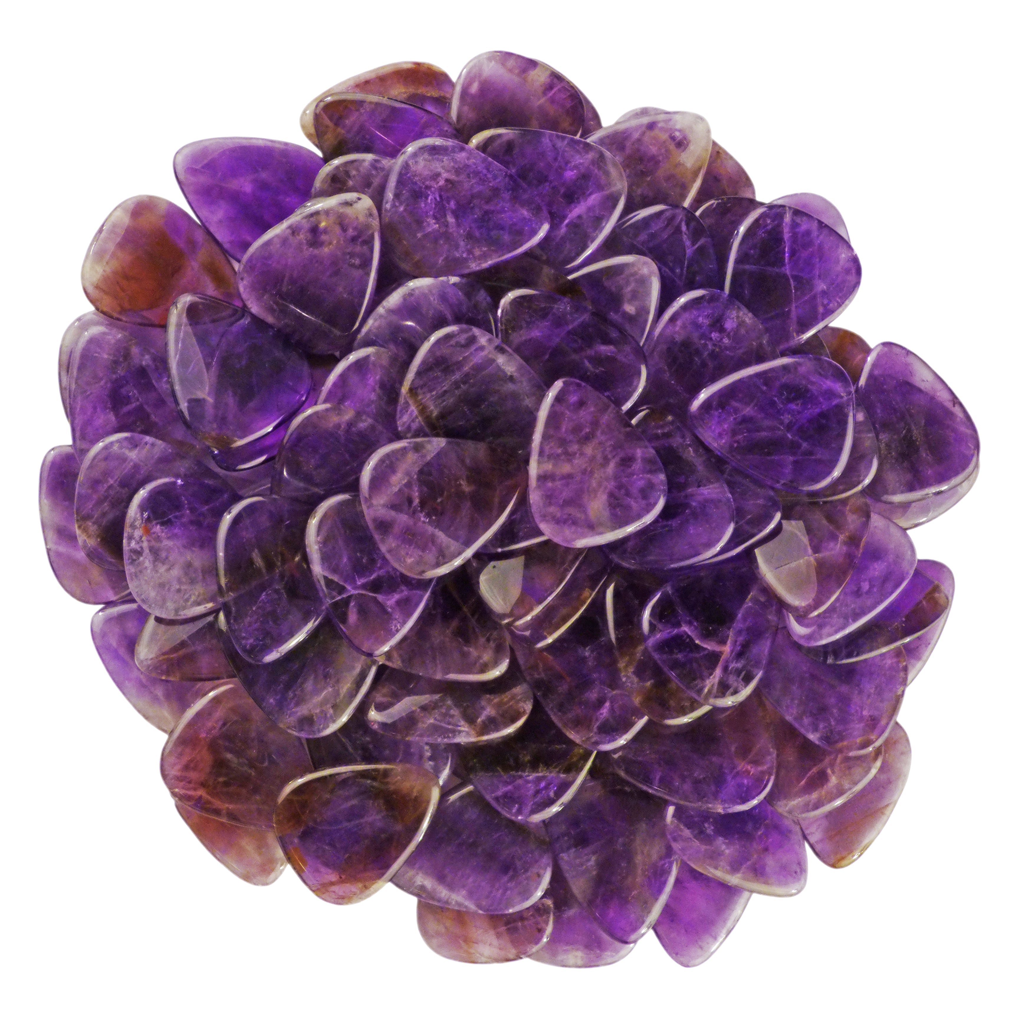 Amethyst Stone Guitar Or Bass Pick - 3.0 mm Ultra Heavy Gauge - 351 Shape - Specialty Handmade Gemstone Exotic Plectrum Exotic Plectrums