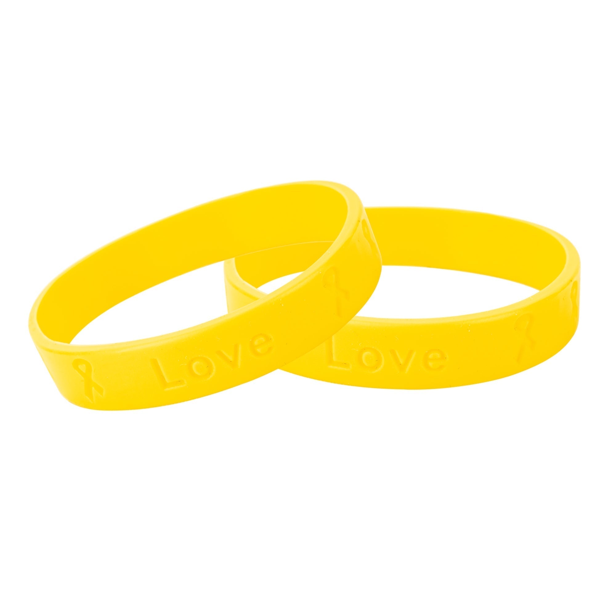 Yellow Silicone Bracelets The Awareness Company