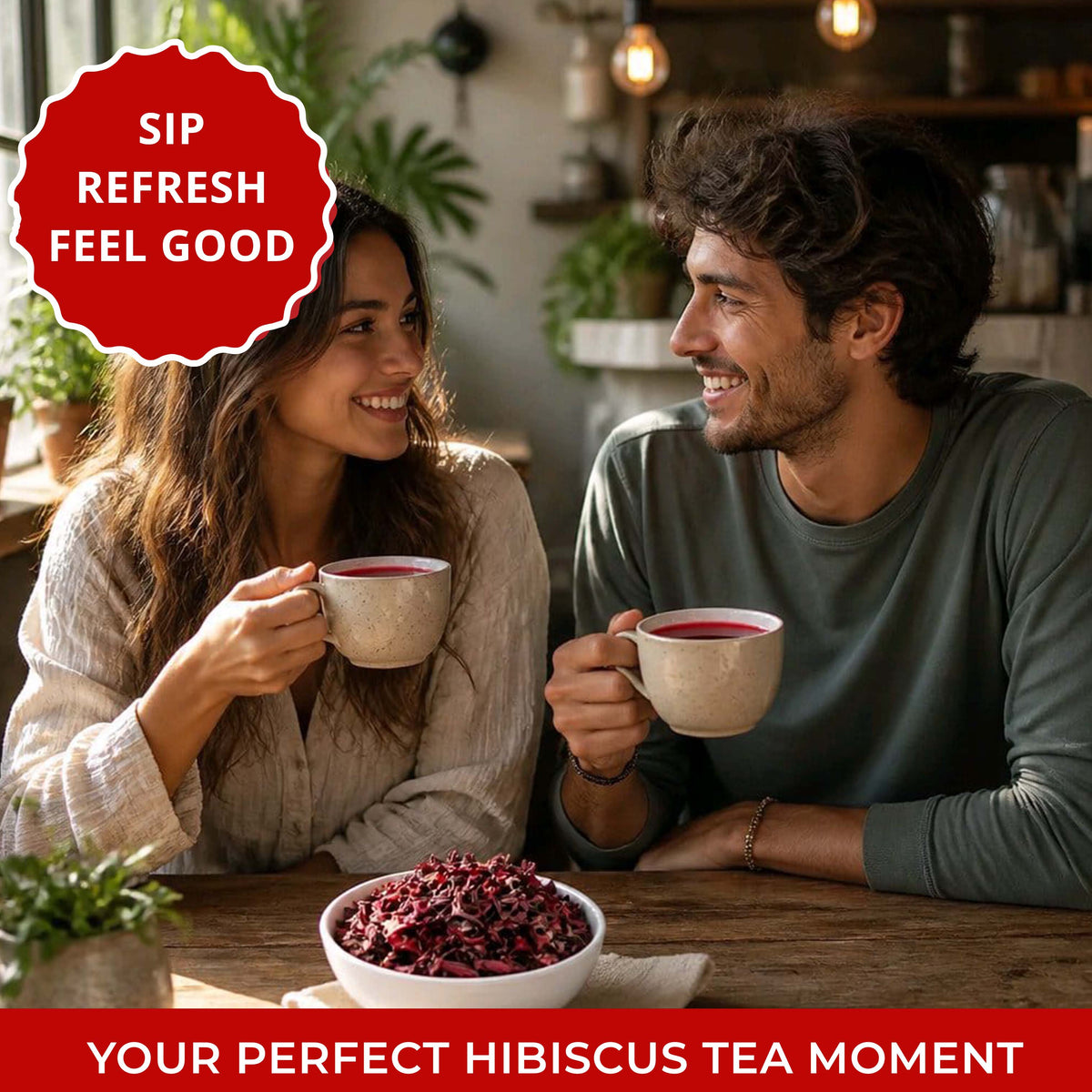 Dried Hibiscus Flowers 5oz – Loose Leaf Herbal Tea | Caffeine-Free, Non-GMO, Vegan Akshit