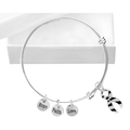 Zebra Print Ribbon Awareness Charm Retractable Bracelets The Awareness Company