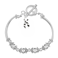 Zebra Print Ribbon Charm Partial Beaded Bracelets The Awareness Company