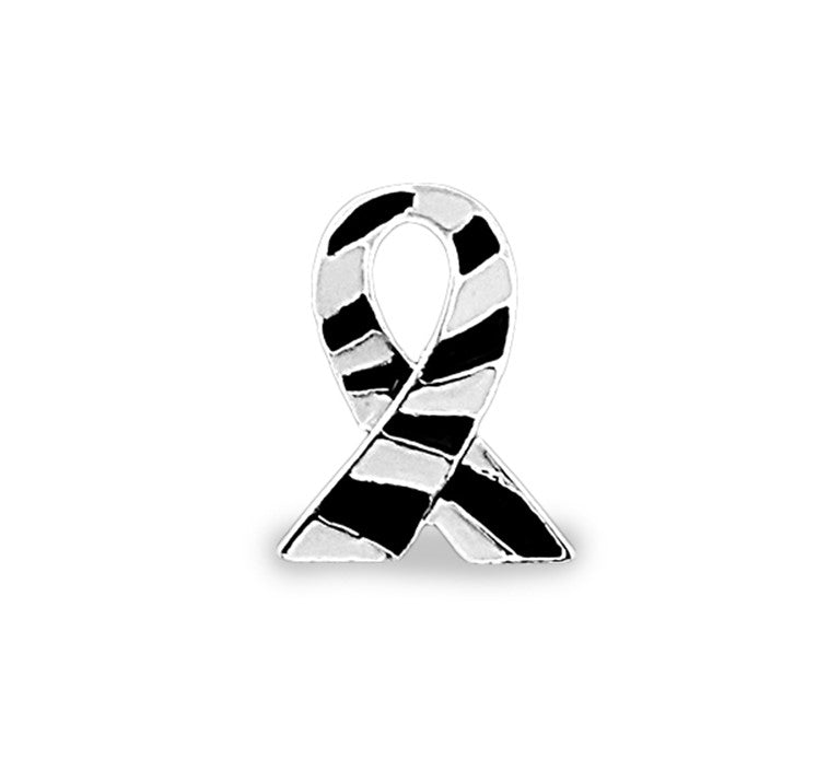 Zebra Print Ribbon Lapel Pins The Awareness Company