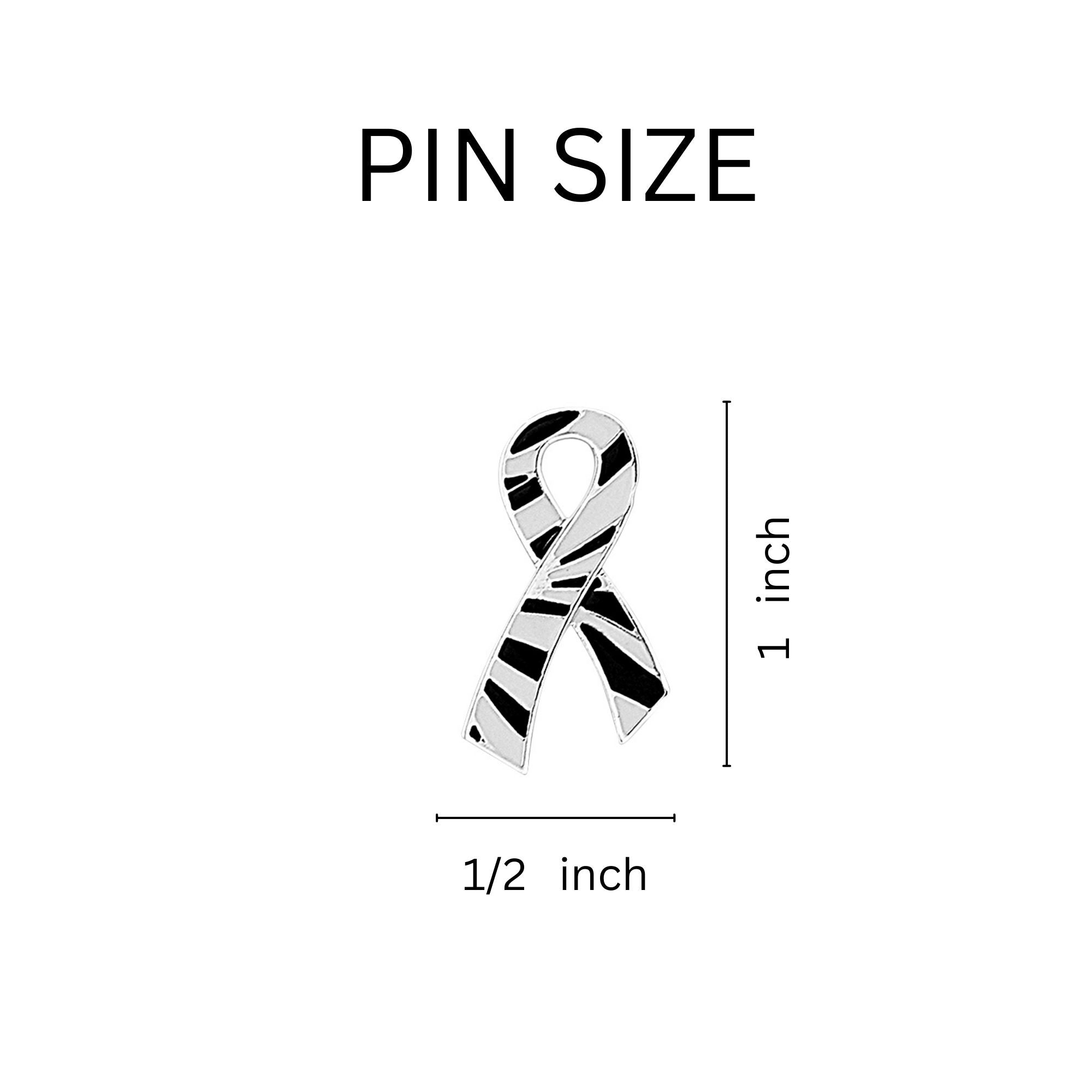 Zebra Print Ribbon Pins The Awareness Company