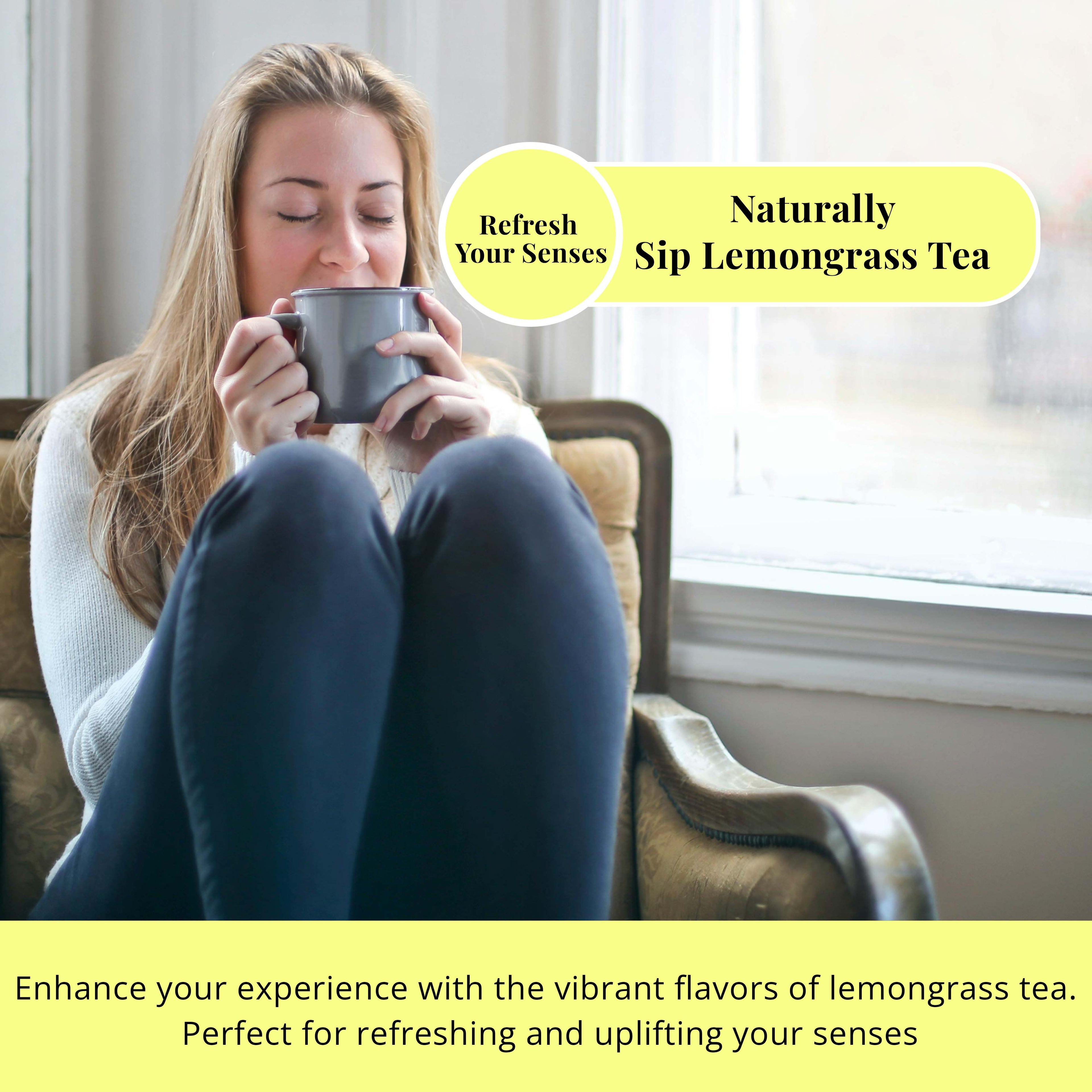 50 Lemongrass Tea Bags, Te De Limon, 100% Natural, Premium Lemon Grass Tea, Relaxing & Calming, Non-GMO, Caffeine-Free. by Akshit. Akshit