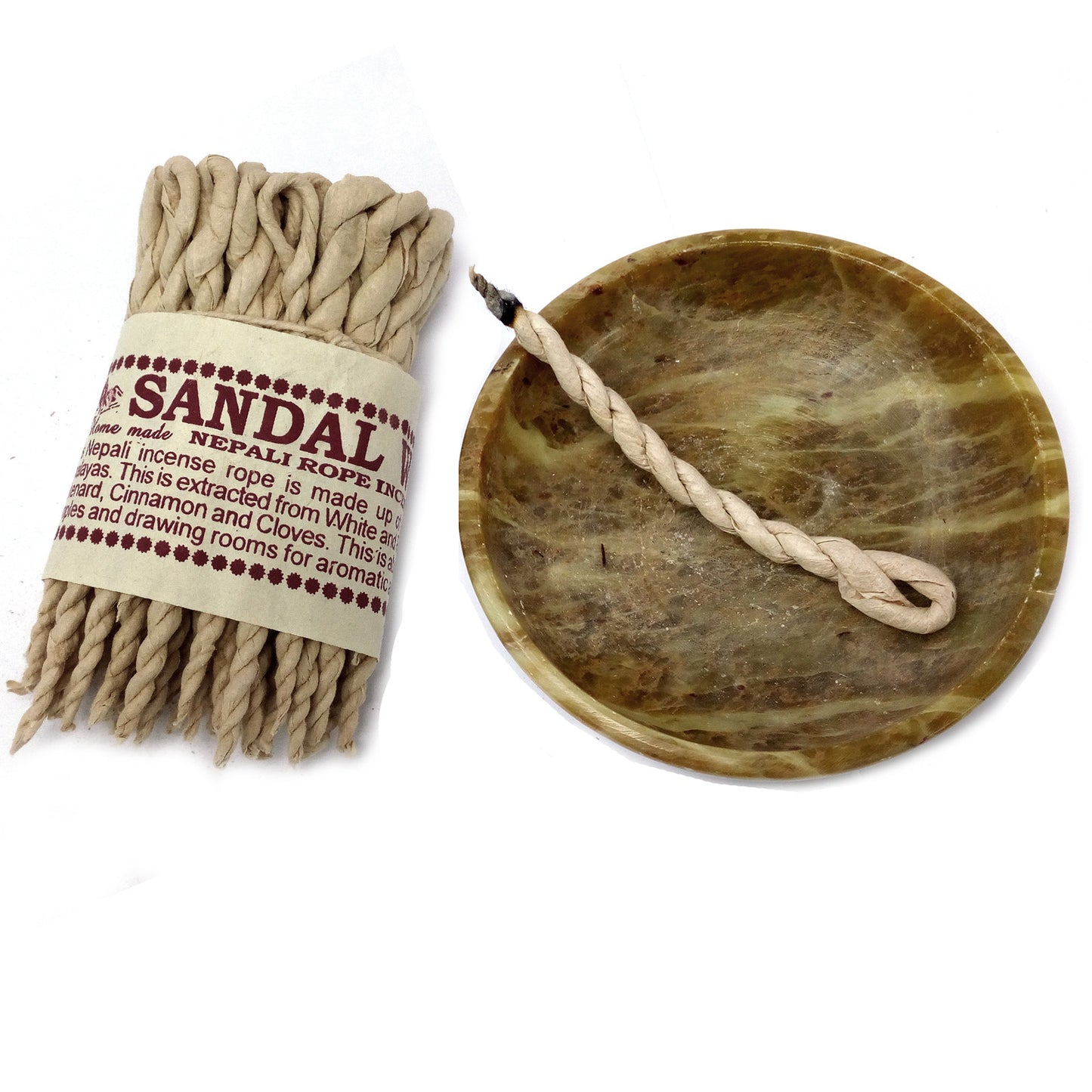 Pure Herbs Sandalwood & Spice Rope Incense (4 Sets)