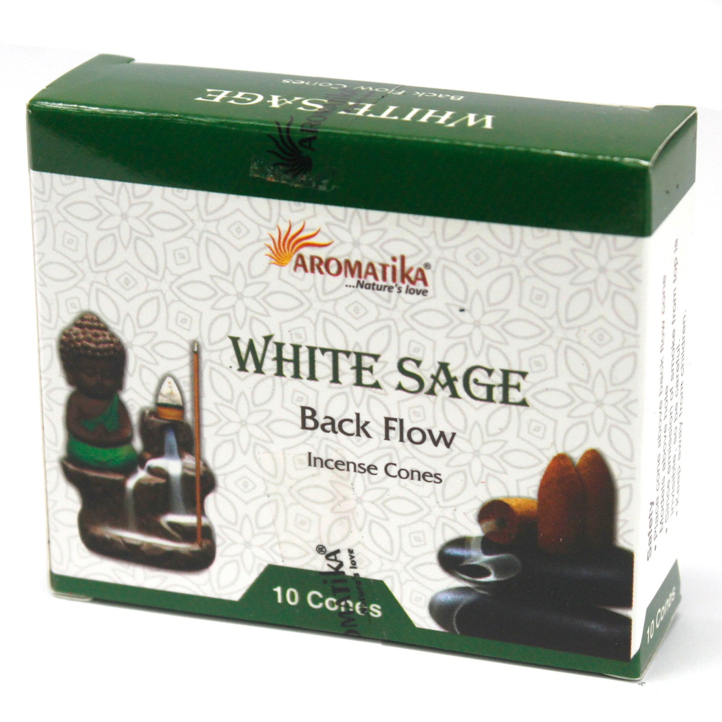 Aromatica Backflow Incense Cones - White Sage (4 Sets)