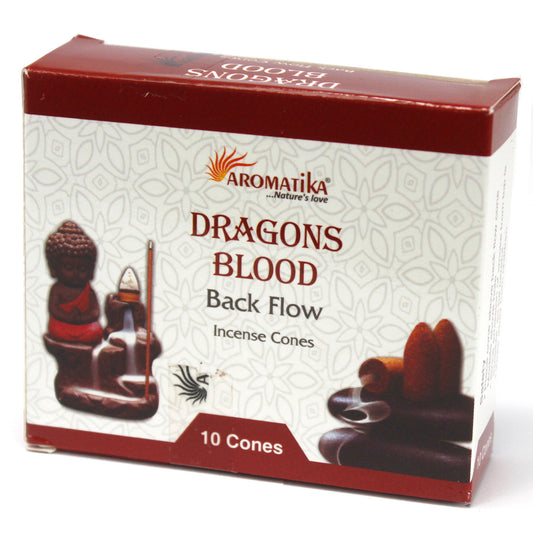 Aromatica Backflow Incense Cones - Dragons Blood (4 Sets)