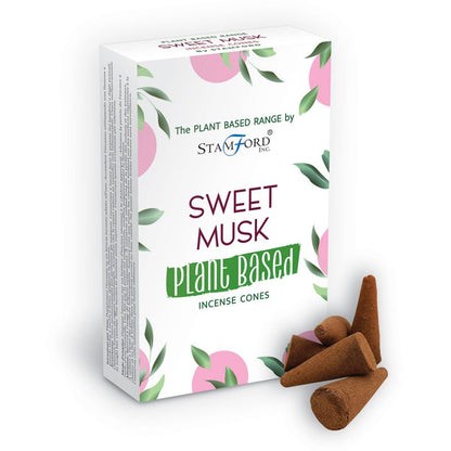 Plant Based Incense Cones - Sweet Musk (4 Sets)