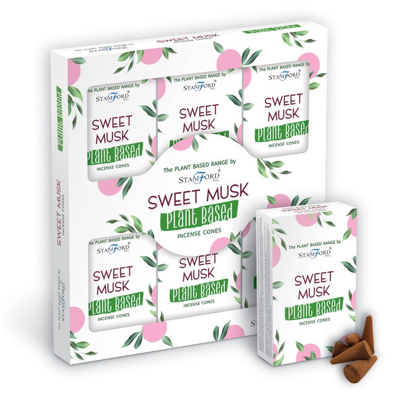 Plant Based Incense Cones - Sweet Musk (4 Sets)