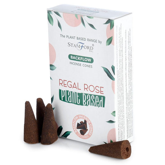 Plant Based Backflow Incense Cones - Regal Rose (4 Sets)